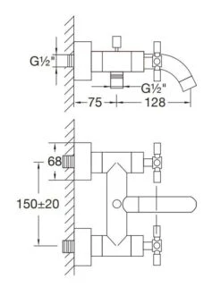 Steinberg 250 - Badkraan, Geborsteld Nikkel 250 1100 BN -AquaKranen Verkoop 7478a1d401a68f7f4523feb3