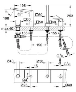 Grohe Allure Brilliant - 4-gats Badrandcombinatie, Supersteel 19787DC1 -AquaKranen Verkoop 7576355b759ba3ac2f84b9bf