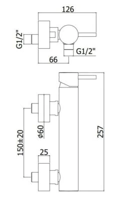 Paffoni Light - Douchekraan, Wit Mat LIG168BO -AquaKranen Verkoop 75889623b651938746d96a34