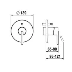 Laufen Lua - Inbouw Mengkraan, Voor 2 Functies, Chroom H3210860040101 -AquaKranen Verkoop 76f37037e96f4b60b5edfc9c