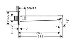 Hansgrohe Rebris S - Baduitloop, Mat Zwart 72430670 -AquaKranen Verkoop 7915c936dafe894182e0eb0b 3