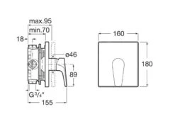 Roca Atlas - Inbouw Douchekraan, Chroom A5A2B90C00 -AquaKranen Verkoop 7cf1adabc61dc8408a12e935