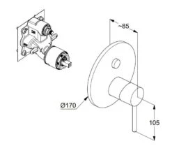 Kludi Bozz - Afbouwdeel Voor Inbouwkraan Voor 2 Functies, Mat Zwart 386593976 -AquaKranen Verkoop 7f03510e24d0ef94e38d18b3