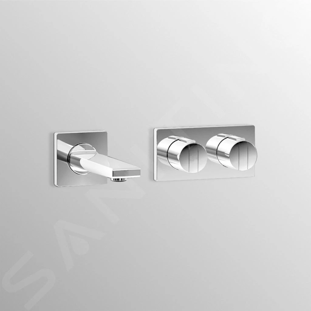 Ideal Standard Archimodule - Afdekrozet 2-gats 83 X 166 Mm, Chroom A1505AA 6 Ideal Standard Archimodule - Afdekrozet 2-gats 83 X 166 Mm, Chroom A1505AA - Afbeelding 4