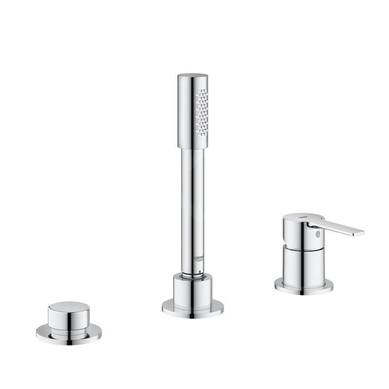 Grohe Lineare - Badrandcombinatie, 3-gats, Chroom 19965001 3 Grohe Lineare - Badrandcombinatie, 3-gats, Chroom 19965001