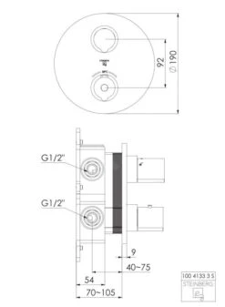 Steinberg 100 - Inbouw Thermostatische Kraan Voor 2 Functies, Rose Goud 100 4133 3 RG -AquaKranen Verkoop 825ae3fb2c66addd1bf11475 1