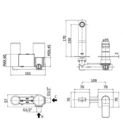 Paffoni Tilt - Inbouw Wastafelkraan Incl. Inbouwdeel, 2-gats, Mat Wit TI104BO70 -AquaKranen Verkoop 82d8a73a0fce76594a62a20a