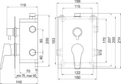 Novaservis Titania Iris New - Inbouwkraan Voor 3 Functies Met Binnenwerk, Chroom BOX94451RX,0 -AquaKranen Verkoop 83511855b811eabfa82a20ec