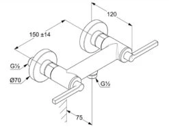 Kludi Nova Fonte - Douchekraan, Mat Zwart 207103915 -AquaKranen Verkoop 845d0ad1358f8ed77b602688
