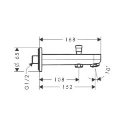 Hansgrohe Metris S - Baduitloop Met Omstelling 152 Mm, Chroom 31417000 -AquaKranen Verkoop 8477fde7ad23cc3edca5d3b5