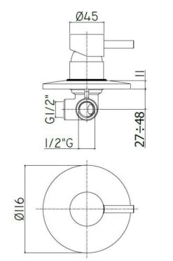 Paffoni Stick - Inbouw Douchekraan Met Inbouwdeel, Chroom SK010CR -AquaKranen Verkoop 8586db4a2a40a7adc13e7eb6