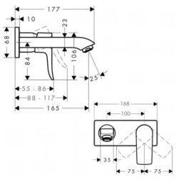 Hansgrohe Metris New - Inbouw Wastafelkraan, Chroom 31085000 -AquaKranen Verkoop 880735230a33e00324a1a3a6