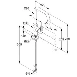 Kludi Pure&Easy - Wastafelkraan Met Draaibare Uitloop, Chroom 370240565 -AquaKranen Verkoop 884717712e2a429d3f3d3626