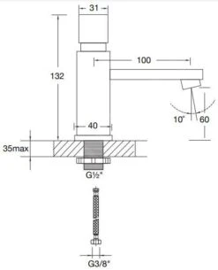 Steinberg 160 - Wastafelkraan Koud Water, Mat Zwart 160 2500 S -AquaKranen Verkoop 890757e2cf6e02a4602cd77c
