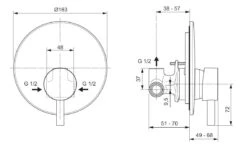 Ideal Standard CeraLine - Inbouwkraan Inclusief Binnenwerk, Chroom A6940AA -AquaKranen Verkoop 8a9833839bf96dbf7795ffd0
