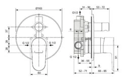 Ideal Standard Cerafine O - Inbouw Badkraan Incl. Inbouwdeel, Zwart A7193XG -AquaKranen Verkoop 8be72fd65793a0b50928b27c