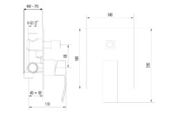 Sapho Ginko - Inbouw Douchekraan, 2 Functies, Chroom 1101-42 5 Sapho Ginko - Inbouw Douchekraan, 2 Functies, Chroom 1101-42 -AquaKranen Verkoop 8d6b1450feb5446ee1a51694