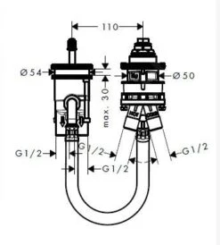 Hansgrohe Inbouwdelen - Basisgarnituur Voor 2-gats Badrandkraan 13159180 5 Hansgrohe Inbouwdelen - Basisgarnituur Voor 2-gats Badrandkraan 13159180 -AquaKranen Verkoop 8ed6f32c194ff4d1323709b6