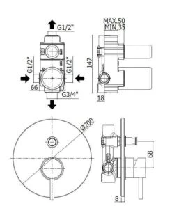 Paffoni Light - Inbouw Douchekraan Met Omstelkraan En Inbouwdeel, Chroom LIG015CR 5 Paffoni Light - Inbouw Douchekraan Met Omstelkraan En Inbouwdeel, Chroom LIG015CR -AquaKranen Verkoop 8ee02a21ef6275815bf881b6