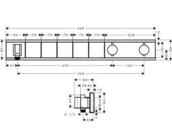 Hansgrohe RainSelect - Afbouwdeel Voor Thermostatische Douchekraan Voor 5 Functies, Zwart/chroom 15358600 -AquaKranen Verkoop 8f6a128133ea02c43e8c5c7f 1