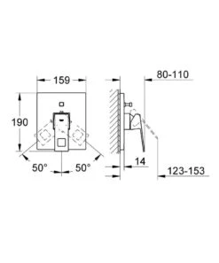 Grohe Eurocube - Afdekset Badkraan, Chroom 19896000 -AquaKranen Verkoop 8f9f564985f30d9af383d8b7