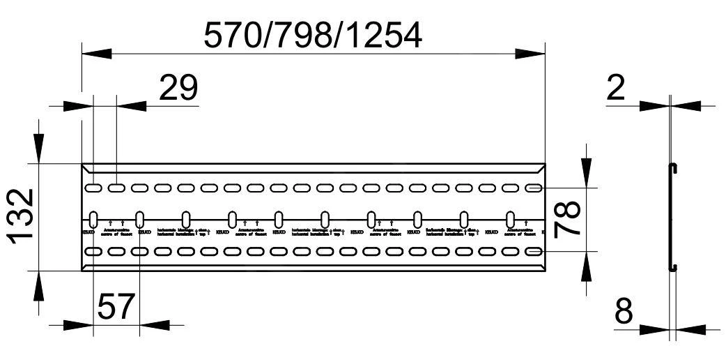 Keuco Toebehoren - Montage Rail, Lengte 1250 Mm, Rvs 59570000003 4 Keuco Toebehoren - Montage Rail, Lengte 1250 Mm, Rvs 59570000003 - Afbeelding 2