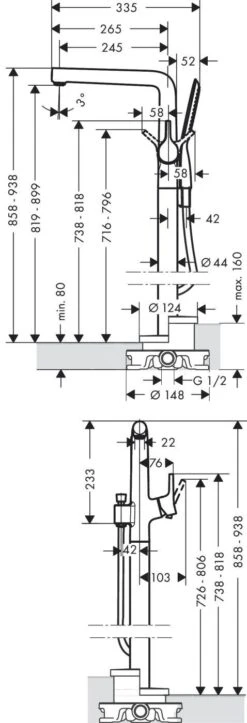Hansgrohe Talis S - Vrijstaande Badkraan Met Accessoires, Chroom 72412000 -AquaKranen Verkoop 932ebe343e5a475dc2514b43