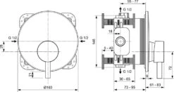 Ideal Standard CeraLine - Inbouw Douchekraan Met 1 Uitgang, Zwart A7388XG -AquaKranen Verkoop 979361113eab2a5b3c21c0e5