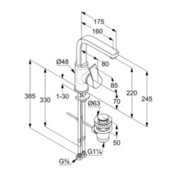 Kludi Zenta SL - Wastafelkraan Met Waste, Chroom 480270565 -AquaKranen Verkoop 986d6ede4e685f15c46457e5