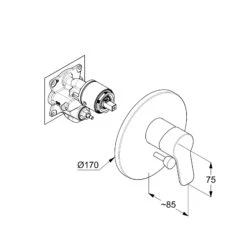 Kludi Pure&Easy - Inbouw Douchekraan, Chroom 376550565 -AquaKranen Verkoop 9a0ce5c666742105ca7c7d51