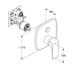 Kludi Ameo - Afbouwdeel Voor Inbouwkraan Voor 2 Functies, Chroom 416590575 -AquaKranen Verkoop 9a52fb2ef5e1a245a05e97e9