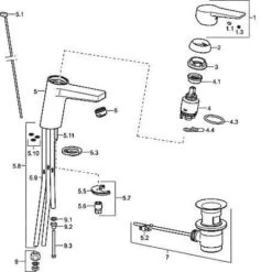 Hansa Twist - Eengreeps Wastafelkraan, Chroom 09131183 -AquaKranen Verkoop 9cfc889b6e7a0c7f225262c4