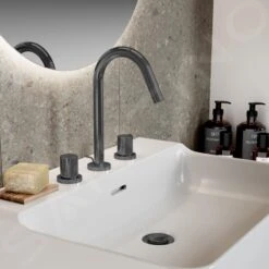 Ideal Standard Joy - Wastafelkraan, 3-gats, Met Waste, Magnetic Grey BC783A5 -AquaKranen Verkoop 9f18261bb03f0ff3ab0e13bb