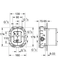 Grohe Rapido - Rapido T - Basisgarnituur Voor Inbouw Thermostaat 35500000 -AquaKranen Verkoop a0bb6677cba21c0bf35b1aac
