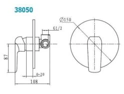 Novaservis Nobless Tina - Inbouw Douchekraan Met Inbouwdeel, Wit/chroom 38050,1 -AquaKranen Verkoop a15669a9a3e742dd15a131a8
