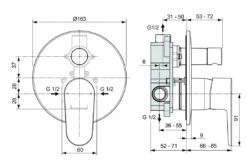 Ideal Standard Cerafine O - Inbouw Badkraan Inclusief Binnenwerk, Chroom A7193AA -AquaKranen Verkoop a46c1a2d494e74258cd2766d