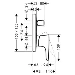 Hansgrohe PuraVida - Eengreeps Badmengkraan Afbouwdeel, Chroom 15447000 -AquaKranen Verkoop a4f1aff0c8a588c97b504c49