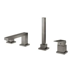 Grohe Eurocube - 4-gats Badrandcombinatie, Geborsteld Hard Graphite 19897AL1 -AquaKranen Verkoop a543b2d72ee13a57da2e24e1