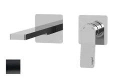 Paffoni Tilt - Inbouw Wastafelkraan Incl. Inbouwdeel, 2-gats, Mat Zwart TI106NO70