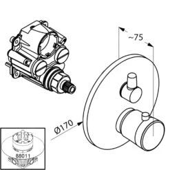 Kludi Balance - Afdekset Badthermostaat, Chroom 528300575 -AquaKranen Verkoop a6eb1006a78ed03a4358218c