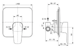 Ideal Standard Cerafine D - Inbouwkraan Met Inbouwdeel, Chroom A7188AA -AquaKranen Verkoop a6f3027d60ef949683a943bd 1
