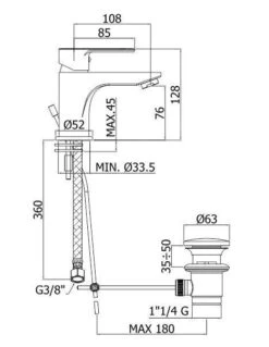 Paffoni Blu - Wastafelkraan Met Waste, Chroom BLU075CR -AquaKranen Verkoop a97f5b98885f984f732fd425