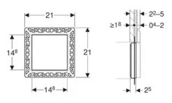 Geberit Toebehoren - Afdekplaat Voor Wastafelkranen 116.421.00.1 -AquaKranen Verkoop aa61413ebfe628dee9f063fb