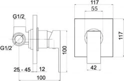 Novaservis Nobless Sharp - Inbouwkraan Met Inbouwdeel, Chroom 37050,0 -AquaKranen Verkoop aa9ab6f8980c1bfd1b109cb3
