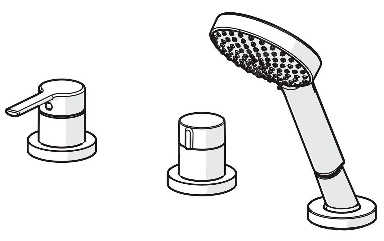 Hansa Ronda - 3- Gats Badrandcombinatie, Chroom 03419473 5 Hansa Ronda - 3- Gats Badrandcombinatie, Chroom 03419473 - Afbeelding 3