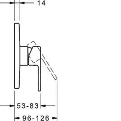 Hansa Ronda - Inbouw Douchekraan, Chroom 83869573 -AquaKranen Verkoop abac4a244ddf6553d21387ea