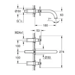 Grohe Atrio - Wastafelmengkraan Voor Inbouw, 3-gats Installatie, Warm Sunset 20164DA3 -AquaKranen Verkoop abee3538cf1bbd2fc9fab858