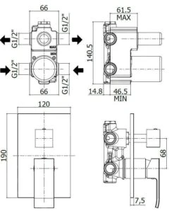 Paffoni Effe - Inbouwkraan Voor 2 Functies Met Inbouwdeel, Chroom EF018CR -AquaKranen Verkoop ad435aede9ade751ed94976d