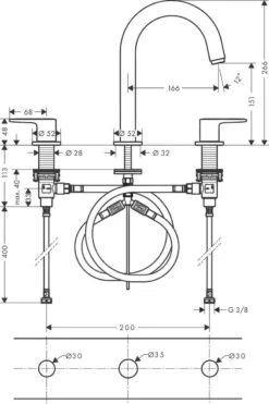 Hansgrohe Vernis Shape - Wastafelkraan Incl. Afvoergarnituur, 3-gats, Chroom 71563000 -AquaKranen Verkoop ae2d0d7c5544a4524c35a8c9