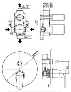 Paffoni Green - Inbouw Douchekraan Met Omstelkraan En Inbouwdeel, Chroom GR015CR 5 Paffoni Green - Inbouw Douchekraan Met Omstelkraan En Inbouwdeel, Chroom GR015CR -AquaKranen Verkoop aed965885a465cfb8c55dcdd